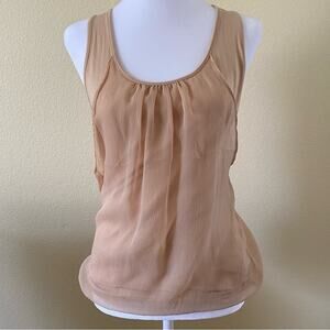New York & Company Women Peach Sleeveless Blouse Size XS NWT